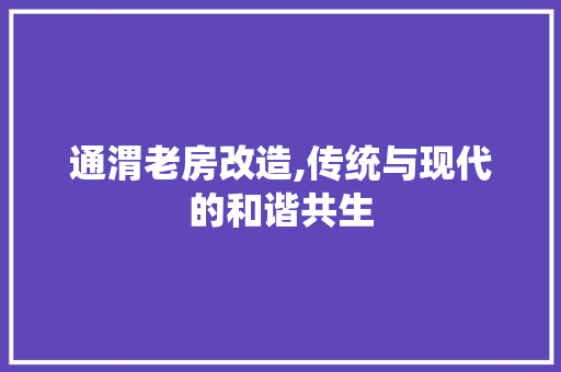 通渭老房改造,传统与现代的和谐共生
