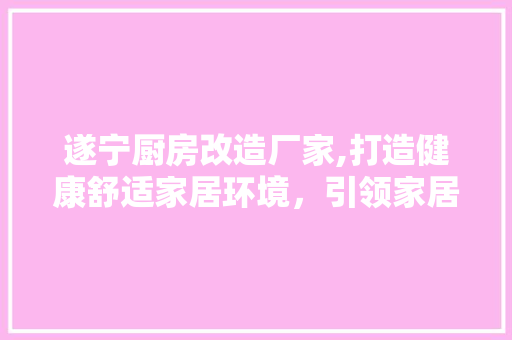 遂宁厨房改造厂家,打造健康舒适家居环境，引领家居时尚潮流