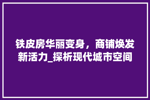铁皮房华丽变身，商铺焕发新活力_探析现代城市空间改造的艺术