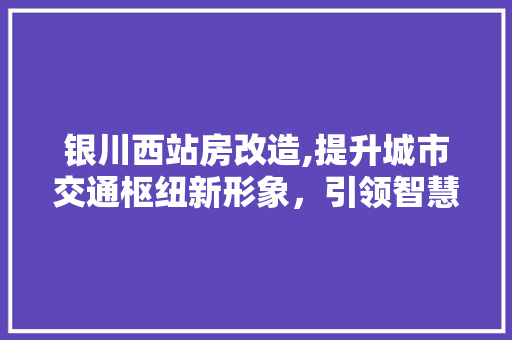 银川西站房改造,提升城市交通枢纽新形象，引领智慧交通发展