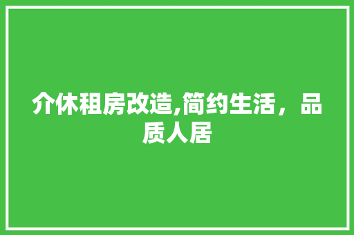 介休租房改造,简约生活，品质人居