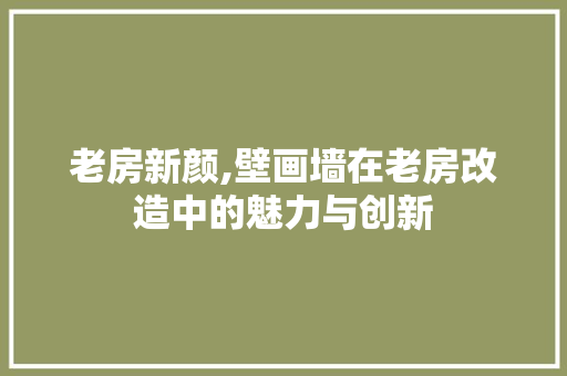 老房新颜,壁画墙在老房改造中的魅力与创新