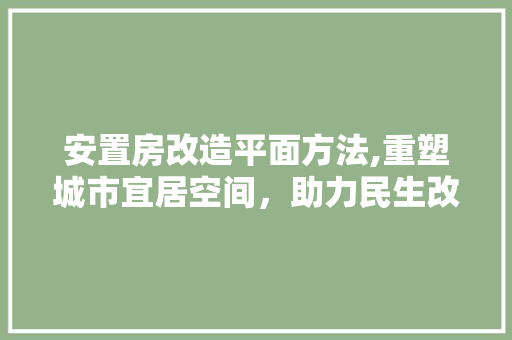 安置房改造平面方法,重塑城市宜居空间，助力民生改善