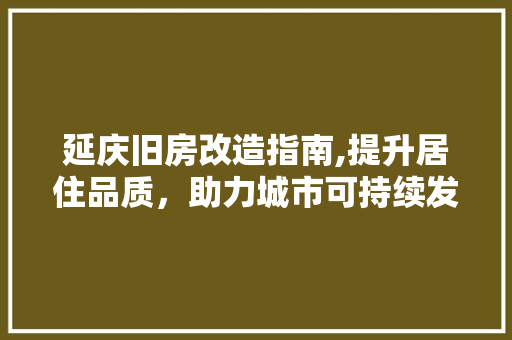 延庆旧房改造指南,提升居住品质，助力城市可持续发展