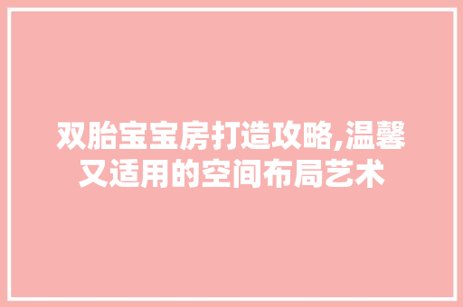 双胎宝宝房打造攻略,温馨又适用的空间布局艺术