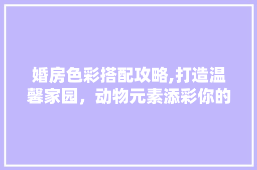 婚房色彩搭配攻略,打造温馨家园，动物元素添彩你的幸福小窝
