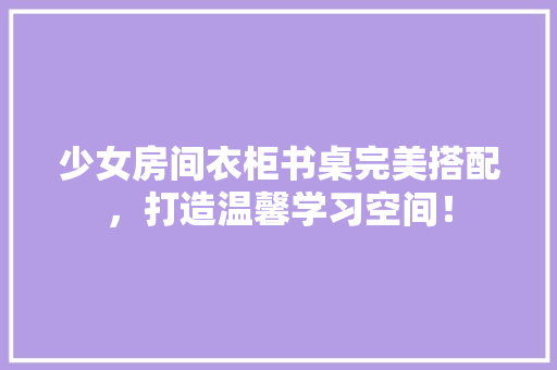 少女房间衣柜书桌完美搭配，打造温馨学习空间！