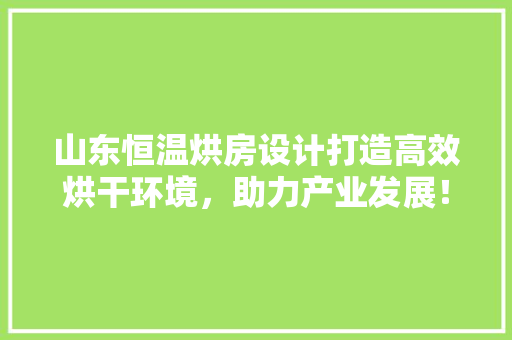 山东恒温烘房设计打造高效烘干环境，助力产业发展！