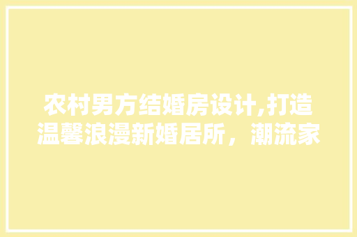 农村男方结婚房设计,打造温馨浪漫新婚居所，潮流家居风尚！