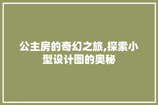 公主房的奇幻之旅,探索小型设计图的奥秘