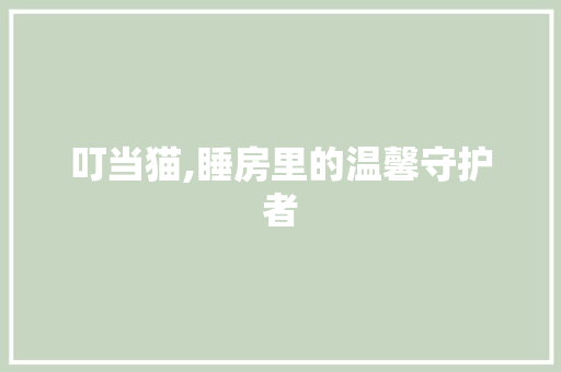 叮当猫,睡房里的温馨守护者