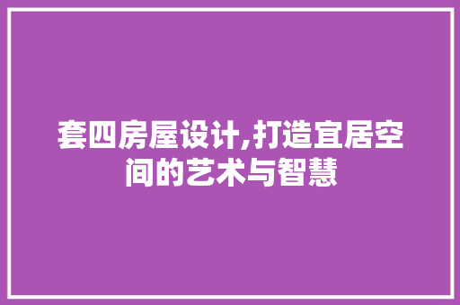 套四房屋设计,打造宜居空间的艺术与智慧