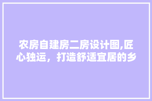 农房自建房二房设计图,匠心独运，打造舒适宜居的乡村家园