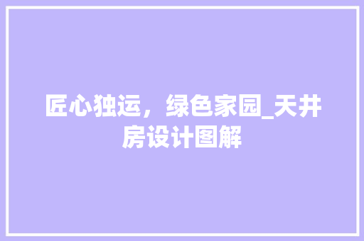 匠心独运，绿色家园_天井房设计图解