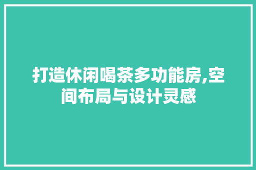打造休闲喝茶多功能房,空间布局与设计灵感