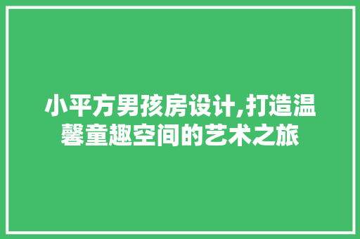 小平方男孩房设计,打造温馨童趣空间的艺术之旅
