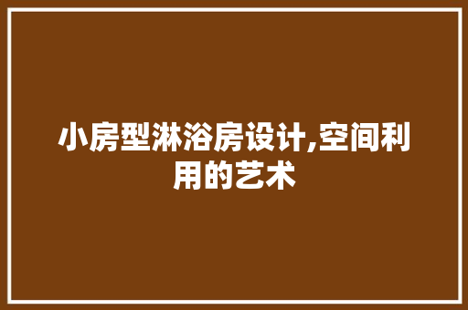 小房型淋浴房设计,空间利用的艺术