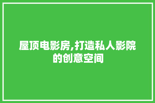 屋顶电影房,打造私人影院的创意空间