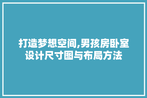 打造梦想空间,男孩房卧室设计尺寸图与布局方法