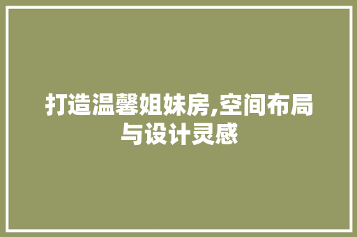 打造温馨姐妹房,空间布局与设计灵感