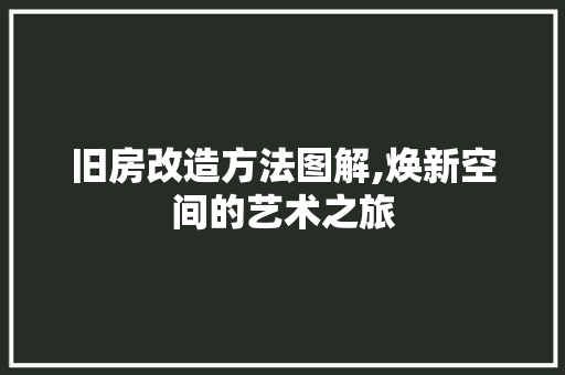 旧房改造方法图解,焕新空间的艺术之旅