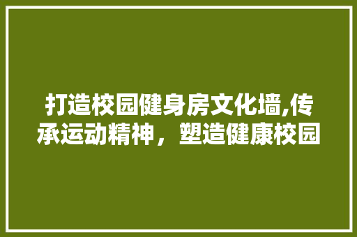 打造校园健身房文化墙,传承运动精神，塑造健康校园