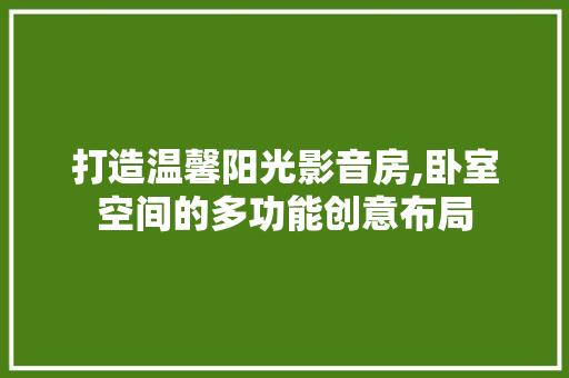 打造温馨阳光影音房,卧室空间的多功能创意布局