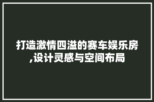 打造激情四溢的赛车娱乐房,设计灵感与空间布局