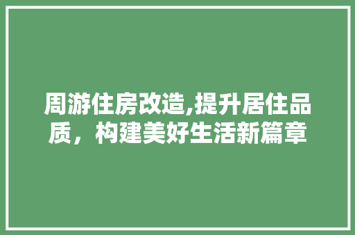 周游住房改造,提升居住品质，构建美好生活新篇章