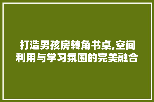 打造男孩房转角书桌,空间利用与学习氛围的完美融合