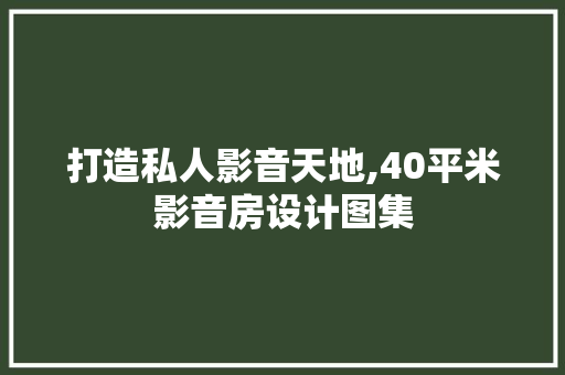 打造私人影音天地,40平米影音房设计图集