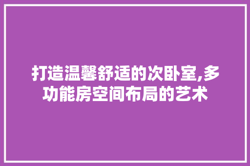 打造温馨舒适的次卧室,多功能房空间布局的艺术