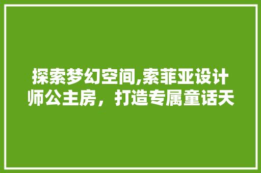 探索梦幻空间,索菲亚设计师公主房，打造专属童话天地