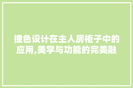 撞色设计在主人房柜子中的应用,美学与功能的完美融合