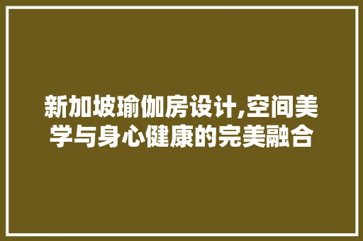 新加坡瑜伽房设计,空间美学与身心健康的完美融合
