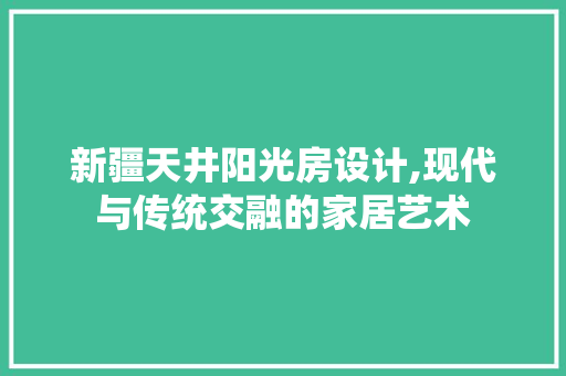 新疆天井阳光房设计,现代与传统交融的家居艺术