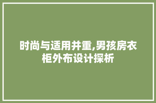 时尚与适用并重,男孩房衣柜外布设计探析