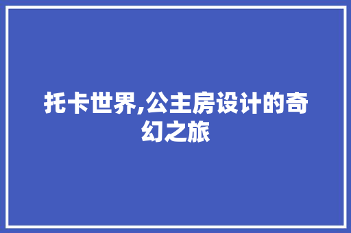 托卡世界,公主房设计的奇幻之旅