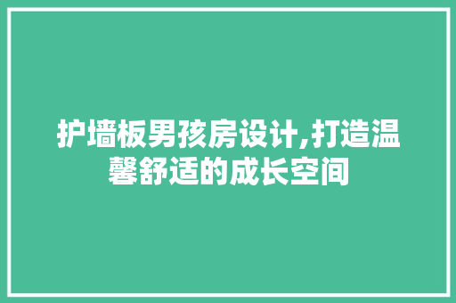 护墙板男孩房设计,打造温馨舒适的成长空间