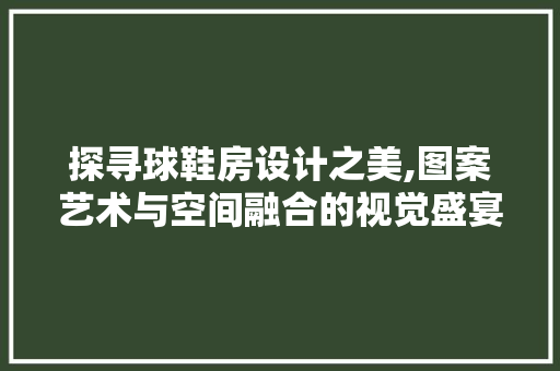 探寻球鞋房设计之美,图案艺术与空间融合的视觉盛宴