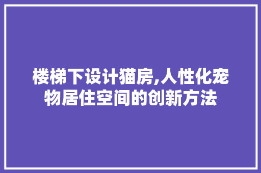 楼梯下设计猫房,人性化宠物居住空间的创新方法