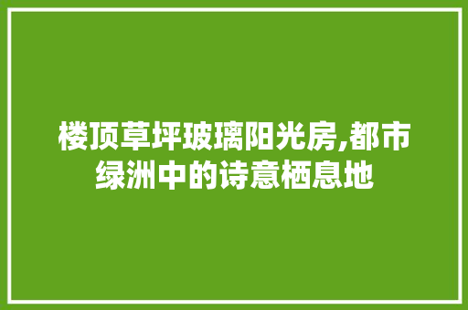 楼顶草坪玻璃阳光房,都市绿洲中的诗意栖息地