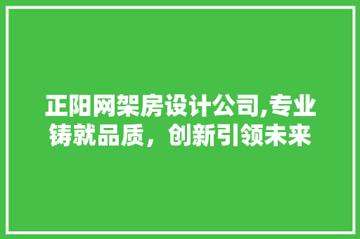 正阳网架房设计公司,专业铸就品质，创新引领未来