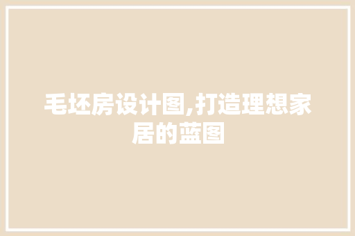 毛坯房设计图,打造理想家居的蓝图