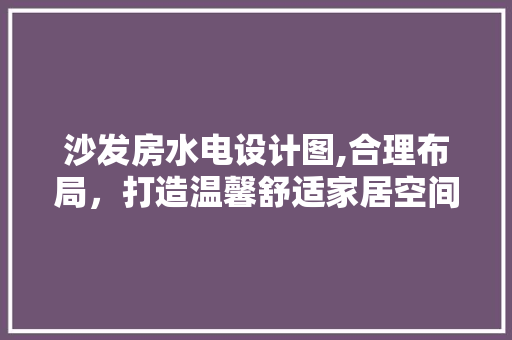 沙发房水电设计图,合理布局，打造温馨舒适家居空间