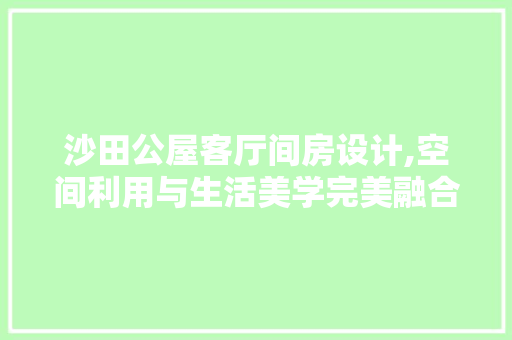 沙田公屋客厅间房设计,空间利用与生活美学完美融合
