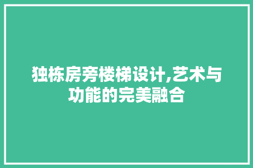 独栋房旁楼梯设计,艺术与功能的完美融合