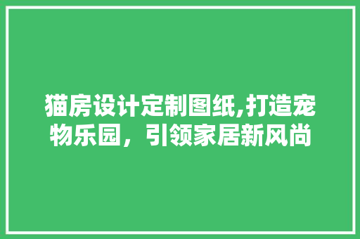 猫房设计定制图纸,打造宠物乐园，引领家居新风尚