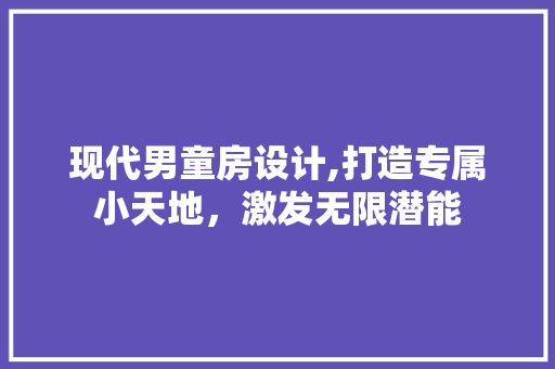 现代男童房设计,打造专属小天地，激发无限潜能