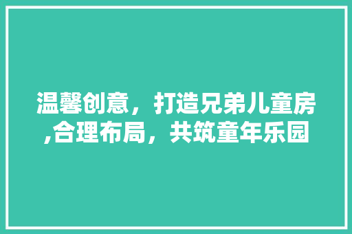温馨创意，打造兄弟儿童房,合理布局，共筑童年乐园